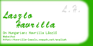 laszlo havrilla business card